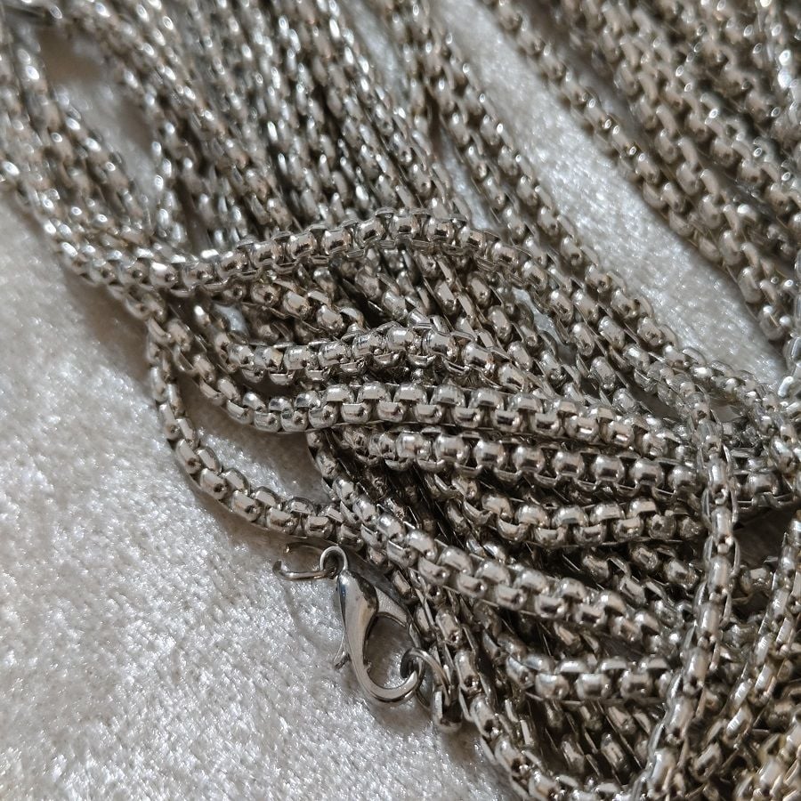 GÜMÜŞ KAPLAMA KOLYE ZİNCİRİ 90 TL (50 CM. ZİNCİR FİYATIDIR )