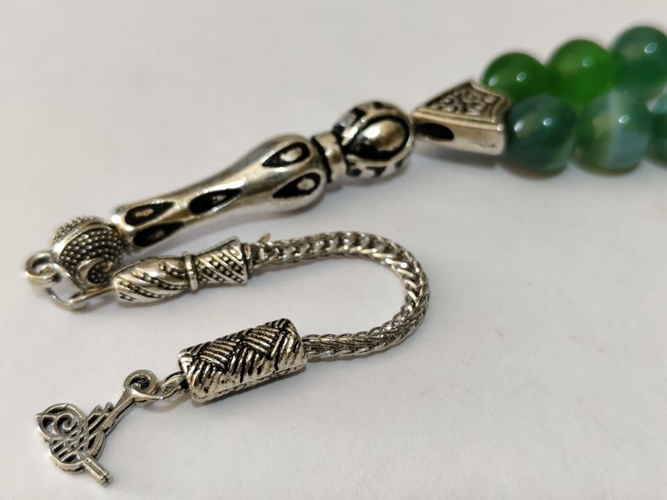 YEŞİL AKİK TAŞI 33'LÜK TESBİH