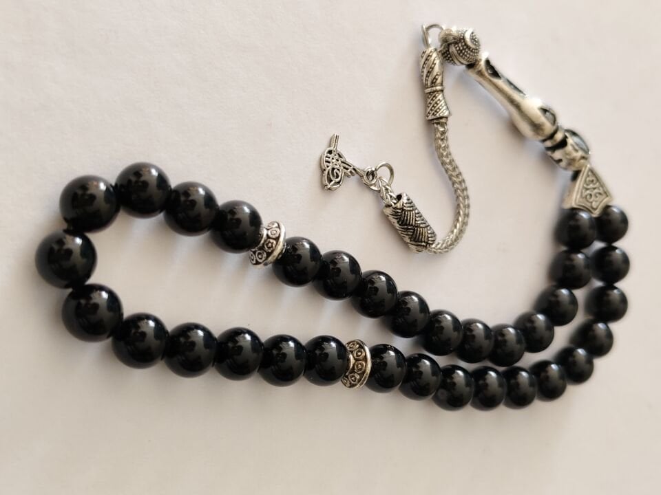 SİYAH AKİK TAŞI 33'LÜK TESBİH