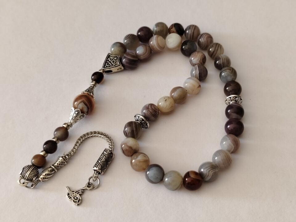 BOTSWANA AKİK TAŞI 33'LÜK TESBİH