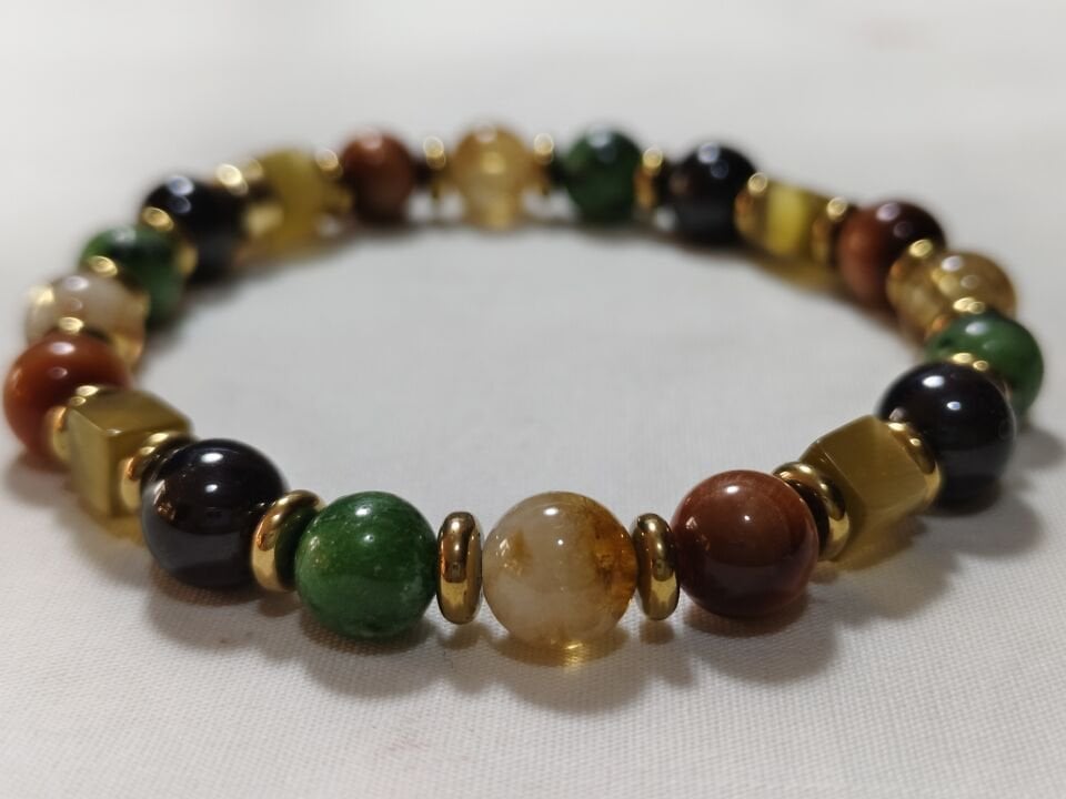 ASLAN BURCU ERKEK BAYAN DOĞAL TAŞ BİLEKLİK