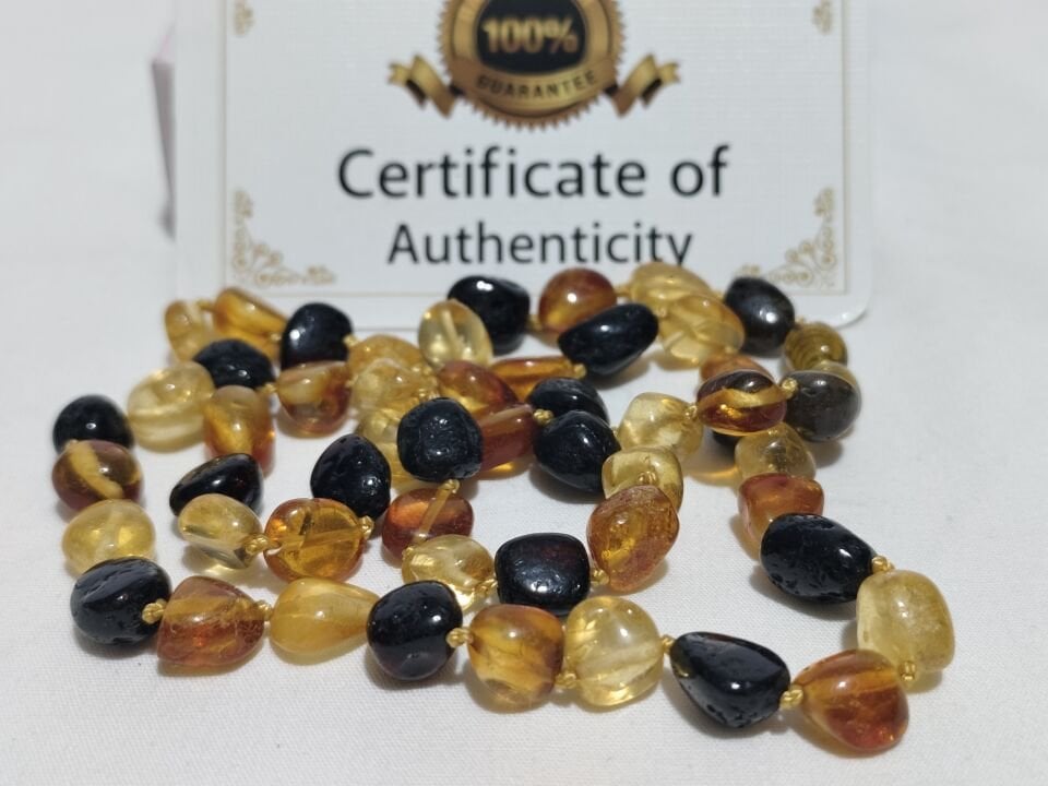 YETİŞKİNLER İÇİN SERTİFİKALI KEHRİBAR DİZİ KOLYE