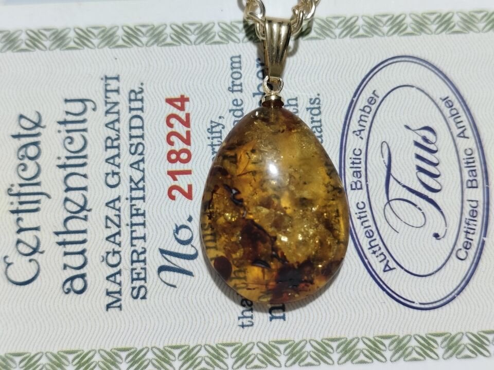 KEHRİBAR KOLYE UCU
