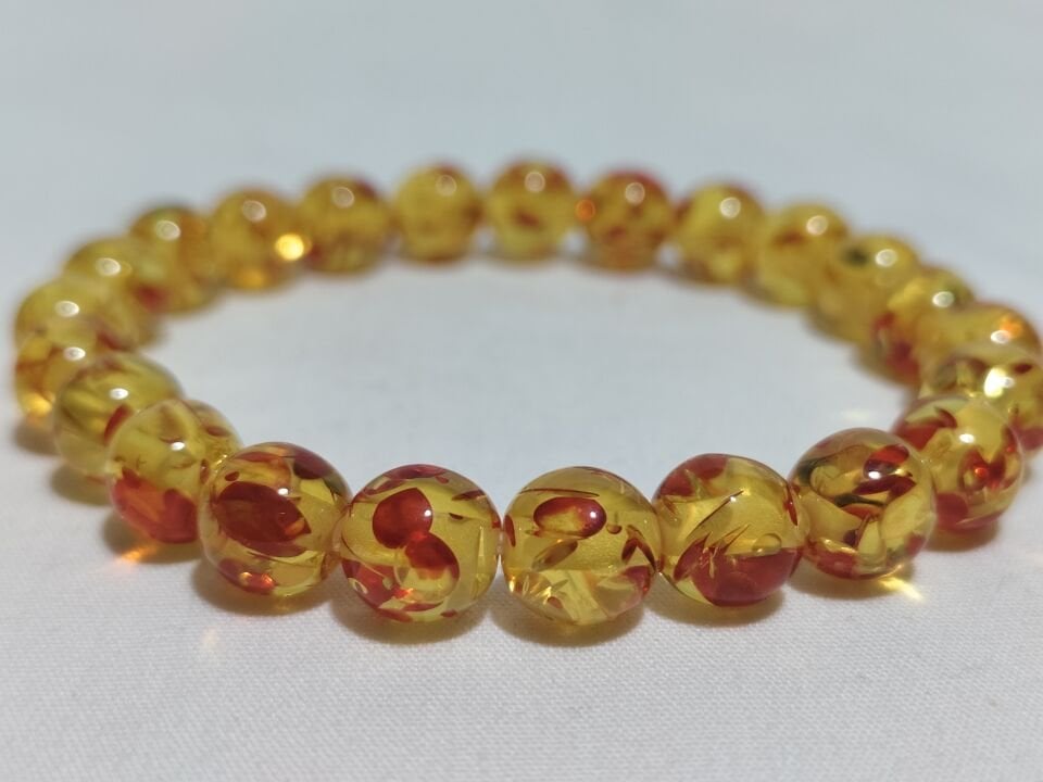 AMBER REÇİNESİ ŞIK  ERKEK- BAYAN UYUMLU BİLEKLİK