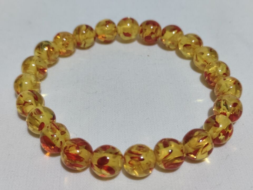 AMBER REÇİNESİ ŞIK  ERKEK- BAYAN UYUMLU BİLEKLİK