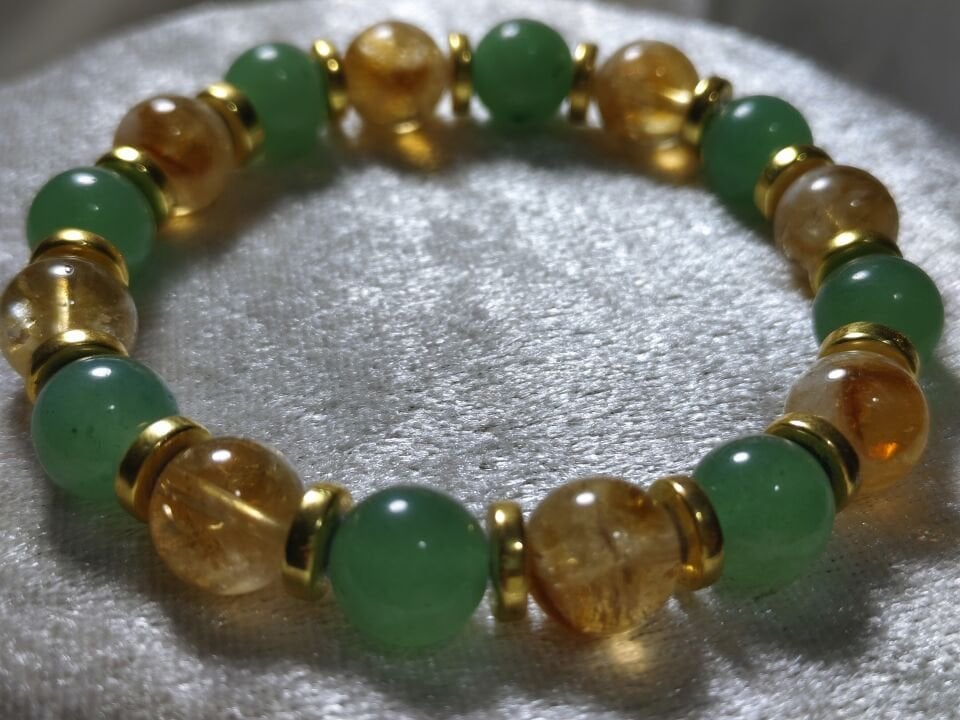 SİTRİN- AVENTURİN DOĞAL TAŞ BİLEKLİK