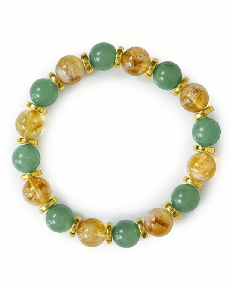 SİTRİN- AVENTURİN DOĞAL TAŞ BİLEKLİK