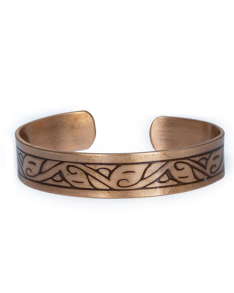 İNCE MODEL DESENLİ ERKEK BAYAN BAKIR BİLEKLİK