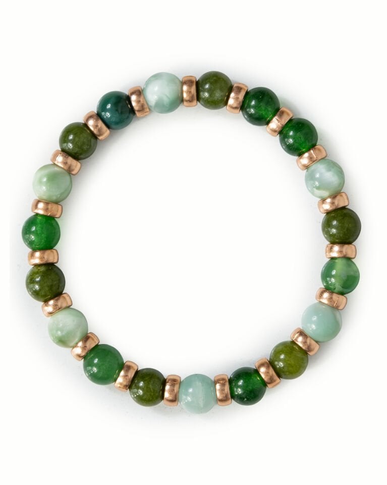 YEŞİL AKİK, YEŞİL ANJELİT, KANADA YEŞİM BAYAN DOĞAL TAŞ BİLEKLİK