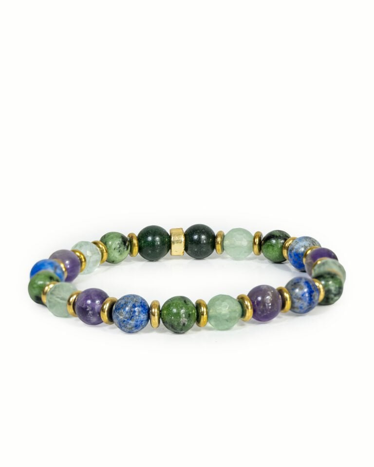 KANADA YEŞİM, ANYOLİT ZÜMRÜT, FLORİT, AMETİST,  LAPİS LAZULİ KADIN ERKEK DOĞAL TAŞ BİLEKLİK