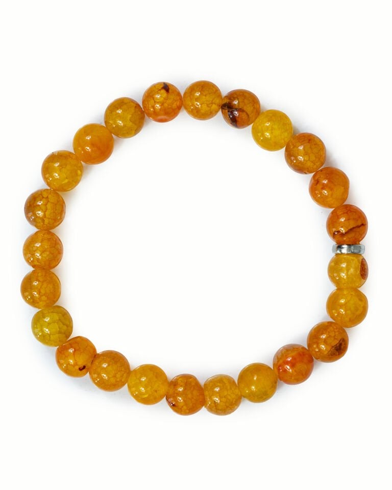 TURUNCU AKİK ERKEK BAYAN DOĞAL TAŞ BİLEKLİK