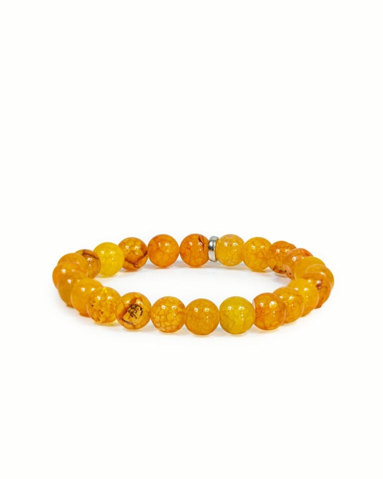 TURUNCU AKİK ERKEK BAYAN DOĞAL TAŞ BİLEKLİK