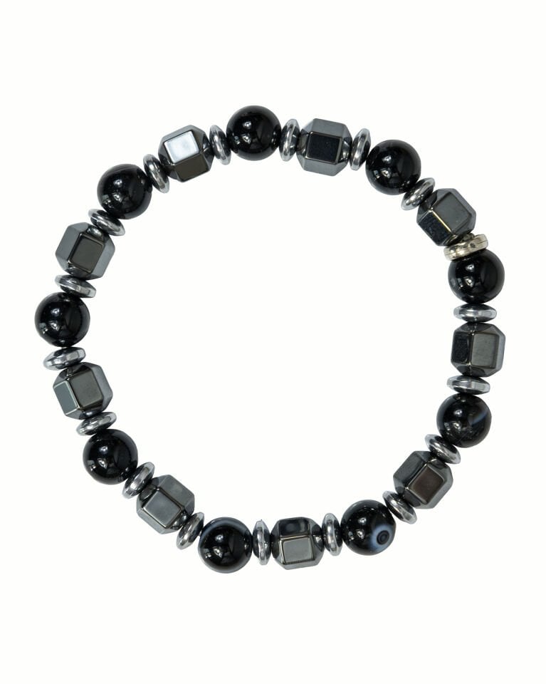 SUNGİT TAŞI  HEMATİT ERKEK BİLEKLİK