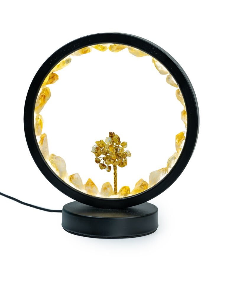 SİTRİN  DOĞAL TAŞ GECE LAMBASI