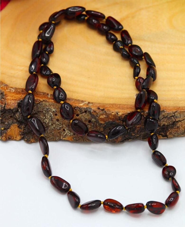 %100 OJİNAL SERTİFİKALI BALTIK KEHRİBARI ERKEK BAYAN KOLYE