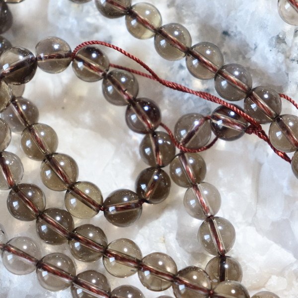 Dumanlı kuvars (1 adet 8 mm boncuk fiyatı) 8 mm