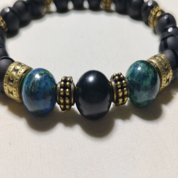 AZURİT-ŞUNGİT ONİX BİLEKLİK