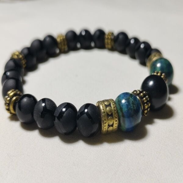 AZURİT-ŞUNGİT ONİX BİLEKLİK