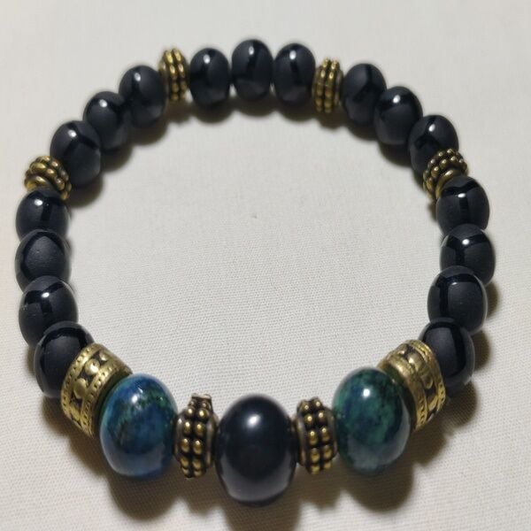 AZURİT-ŞUNGİT ONİX BİLEKLİK