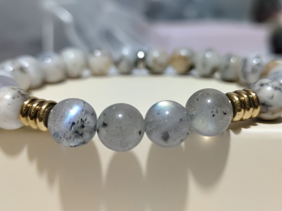 LABRADORİT-OPAL TAŞI BİLEKLİK