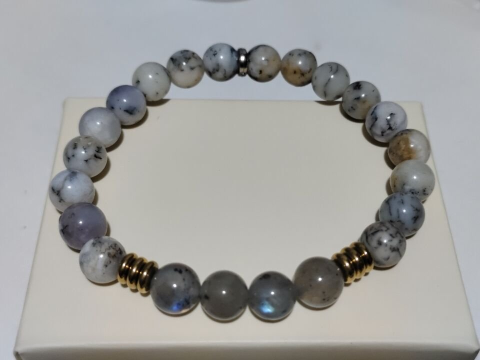 LABRADORİT-OPAL TAŞI BİLEKLİK