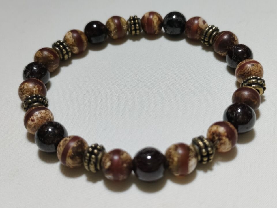 GARNET(LAL)- TİBET AKİK BİLEKLİK