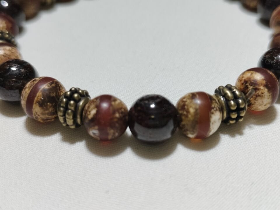 GARNET(LAL)- TİBET AKİK BİLEKLİK