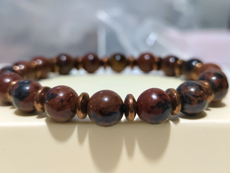 KAHVERENGİ OBSİDYEN TAŞI BİLEKLİK