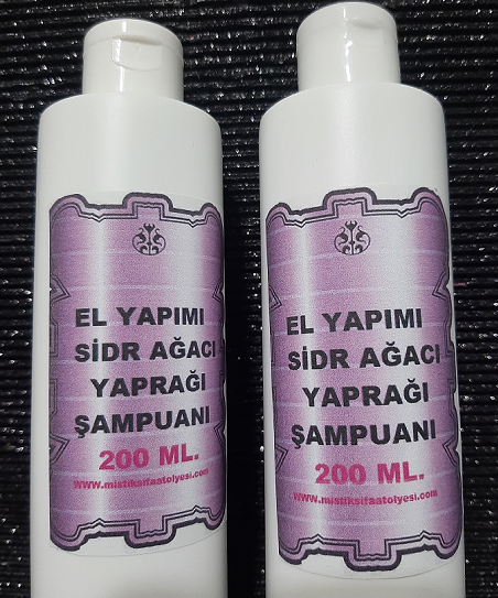 BİTKİSEL ORGANİK ÜRETİM SİDR ŞAMPUANI (ARABİSTAN KİRAZI  AĞACI YAPRAĞI ) 200 ML. 400 ML. VE ÜZERİ ALIMLARDA İNDİRİMLİ