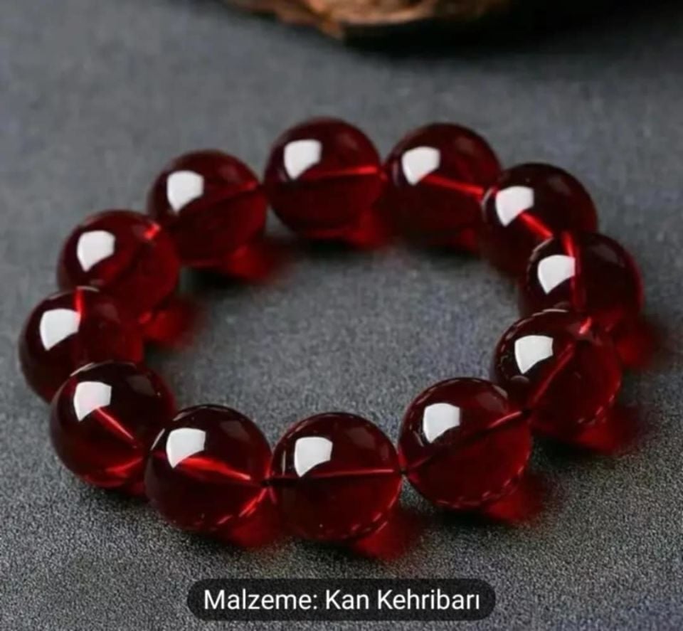 KAN KEHRİBAR 10.MM TAŞ BİLEKLİK
